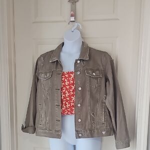 Guess Olive Denim Jacket